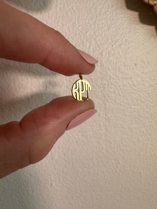 Vintage monogram initial pendant KPT