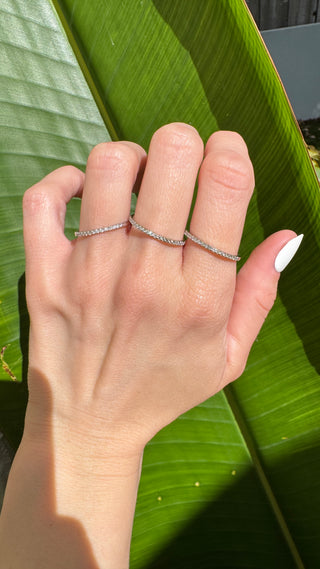Thin Diamond Stacking Rings