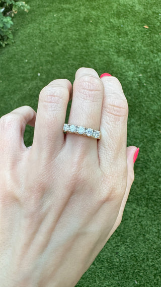 14k Natural Diamond 5 Stone Ring